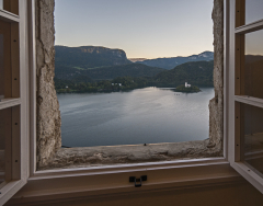 Slovinia Lake Bled Trough Window